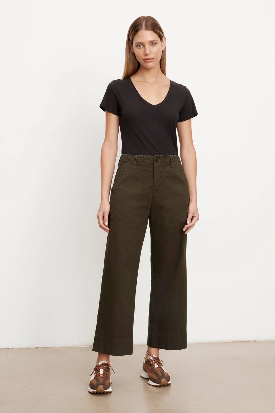 Velvet by Graham & Spencer Mya Utility Pants Olive Green Size 8